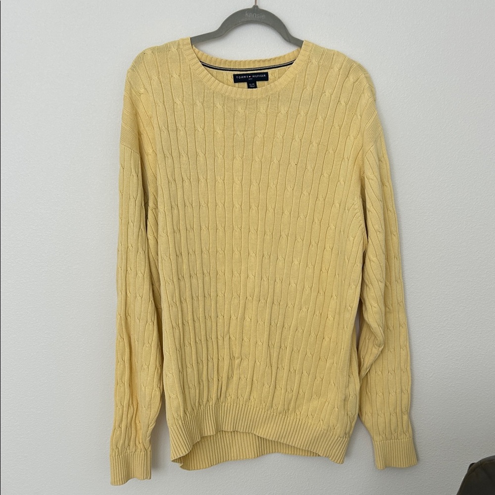 Yellow Cable Knit Sweater